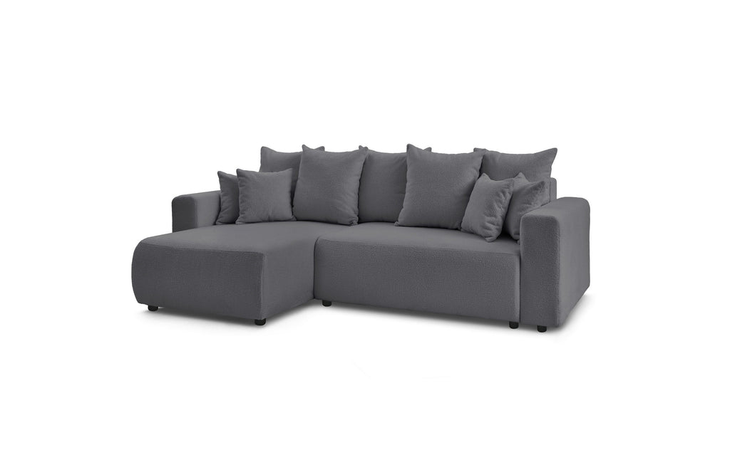 Reversible Corner Sofa Bed with Storage - Envy - Soft Bouclé Fabric