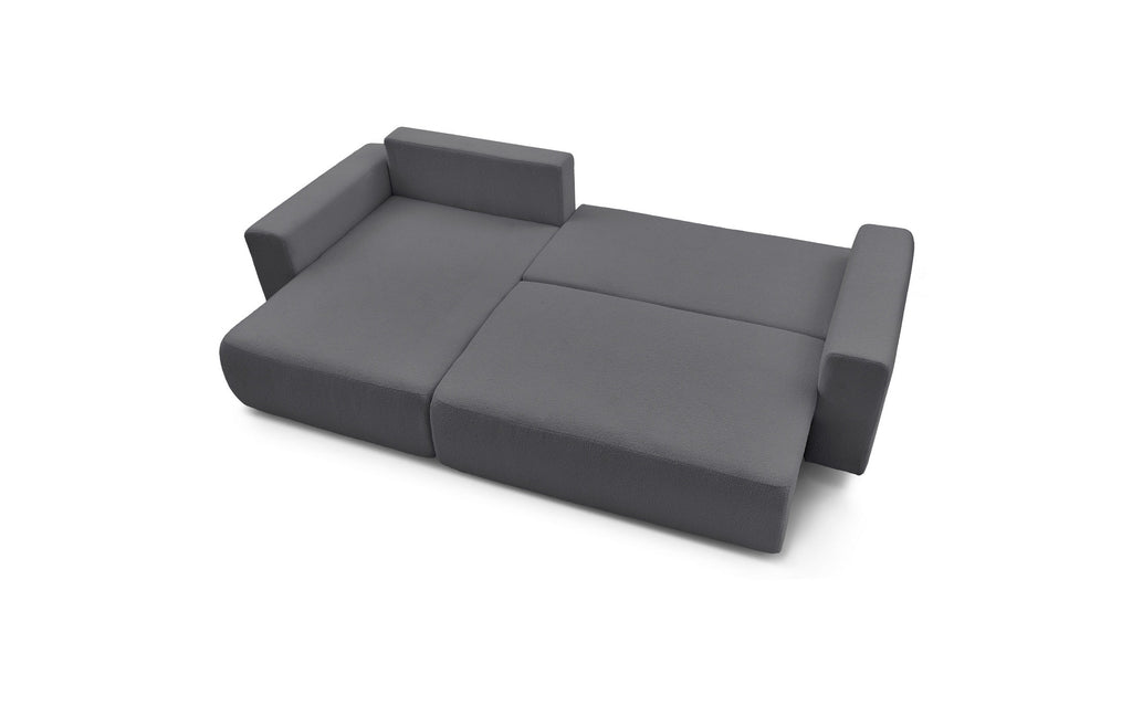 Reversible Corner Sofa Bed with Storage - Envy - Soft Bouclé Fabric