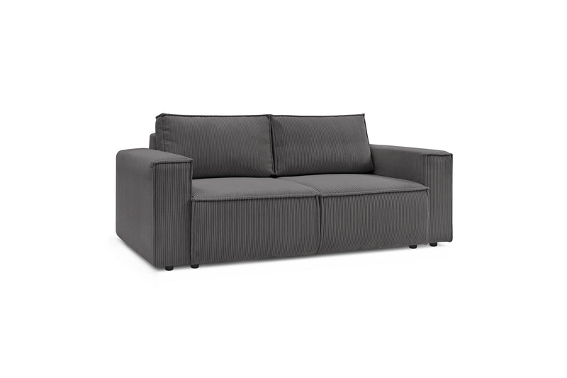 2-seater Straight Fixed Sofa - Nihad - Corduroy