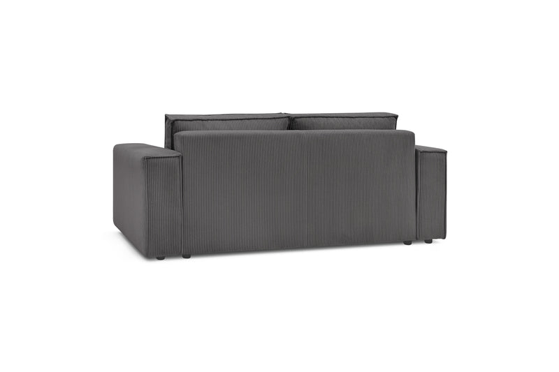 2-seater Straight Fixed Sofa - Nihad - Corduroy