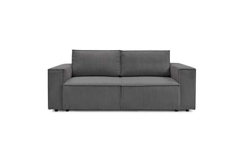 2-seater Straight Fixed Sofa - Nihad - Corduroy