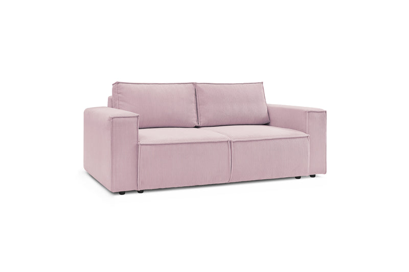 2-seater Straight Fixed Sofa - Nihad - Corduroy