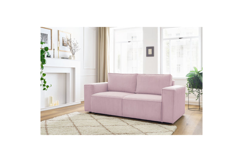 2-seater Straight Fixed Sofa - Nihad - Corduroy