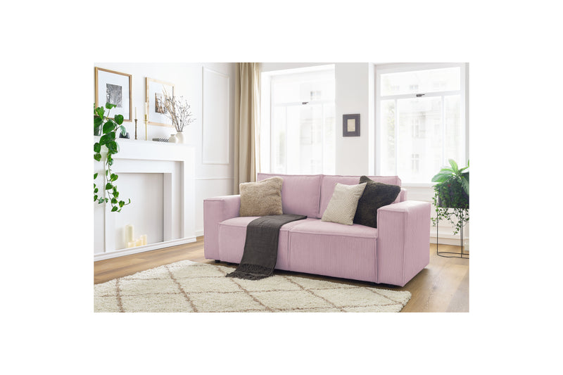 2-seater Straight Fixed Sofa - Nihad - Corduroy