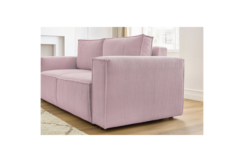 2-seater Straight Fixed Sofa - Nihad - Corduroy