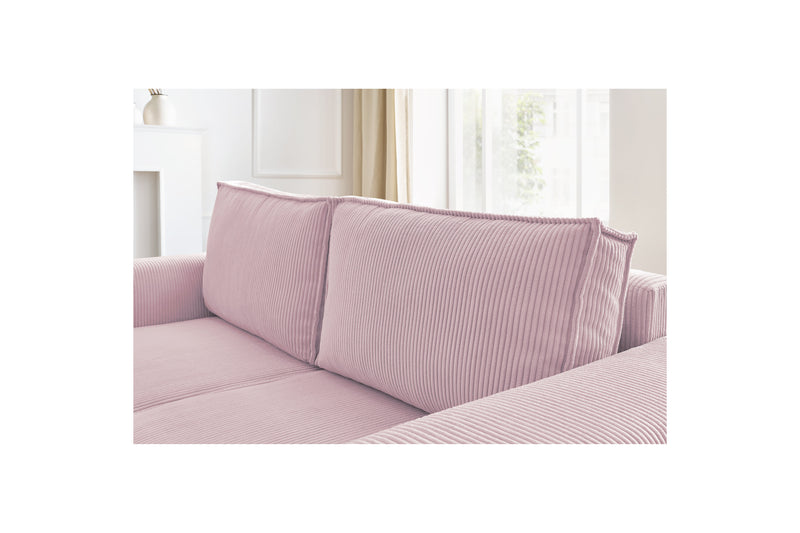 2-seater Straight Fixed Sofa - Nihad - Corduroy