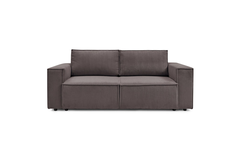 2-seater Straight Fixed Sofa - Nihad - Corduroy