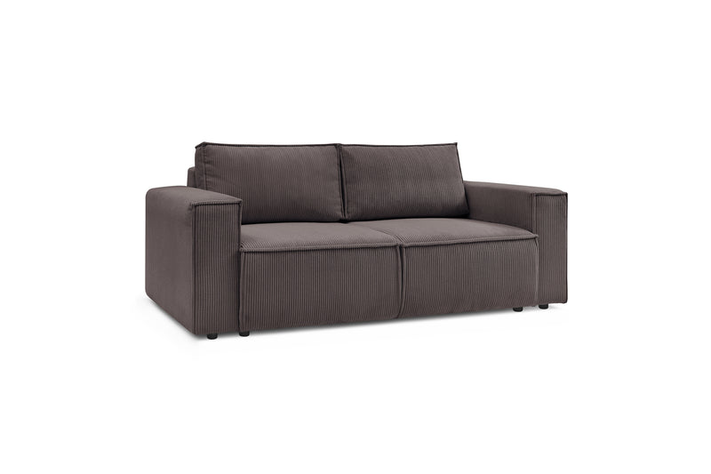 2-seater Straight Fixed Sofa - Nihad - Corduroy