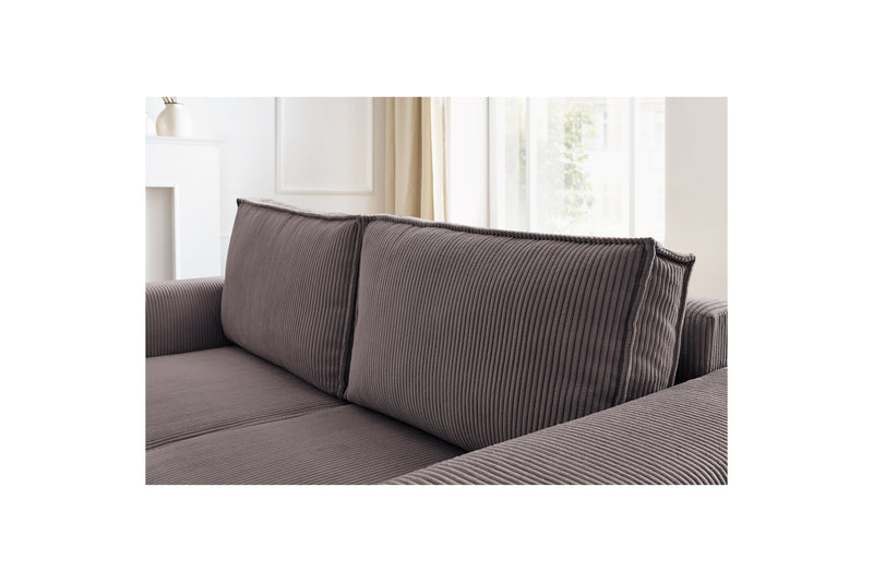 2-seater Straight Fixed Sofa - Nihad - Corduroy