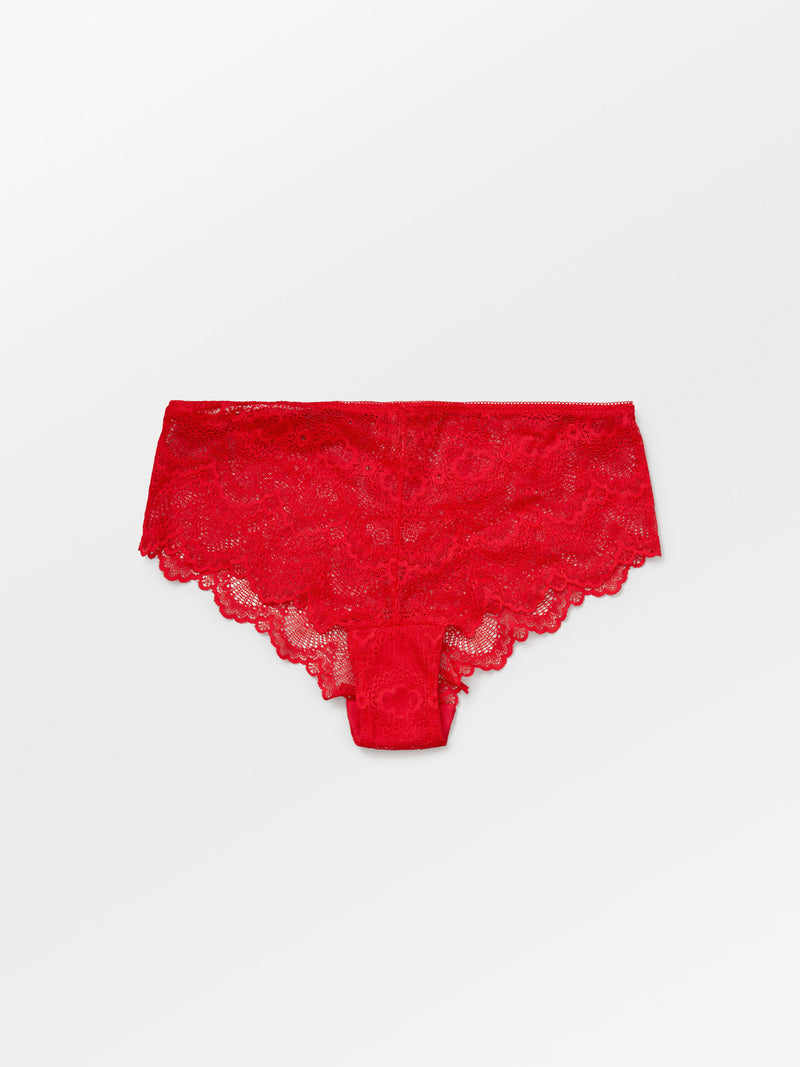 Beck Sondergaard - Culotte Hipster Cassia En Dentelle Ondulée - Red