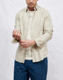 Maison Standards - John Popeline Pat Shirt - Beige - Man