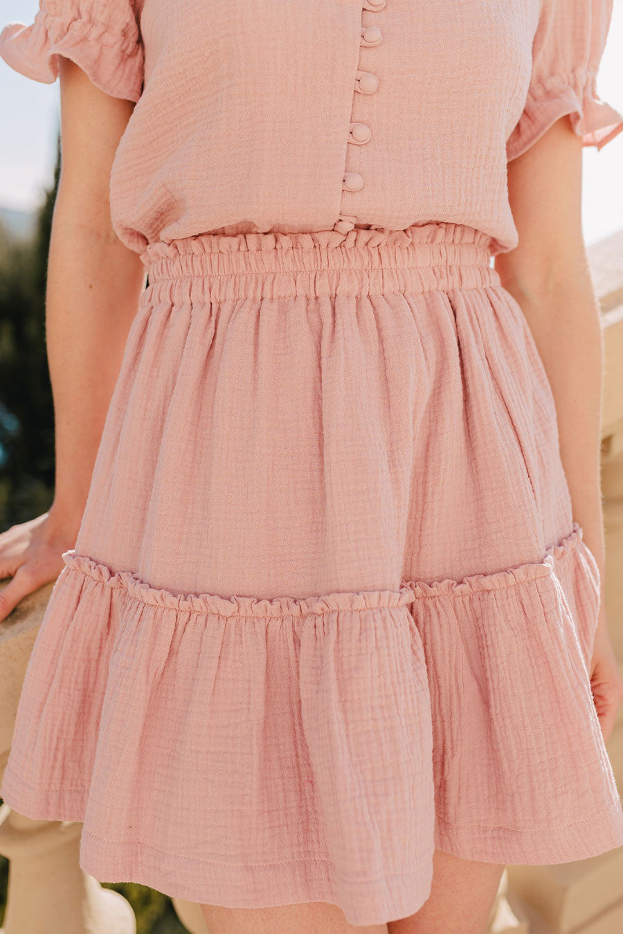 Skirt Edma Blush Cotton