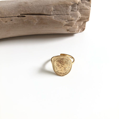 Bague "Pièce" acier instants-plaisirs 