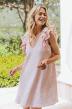 Robe Perla Rose Brodé