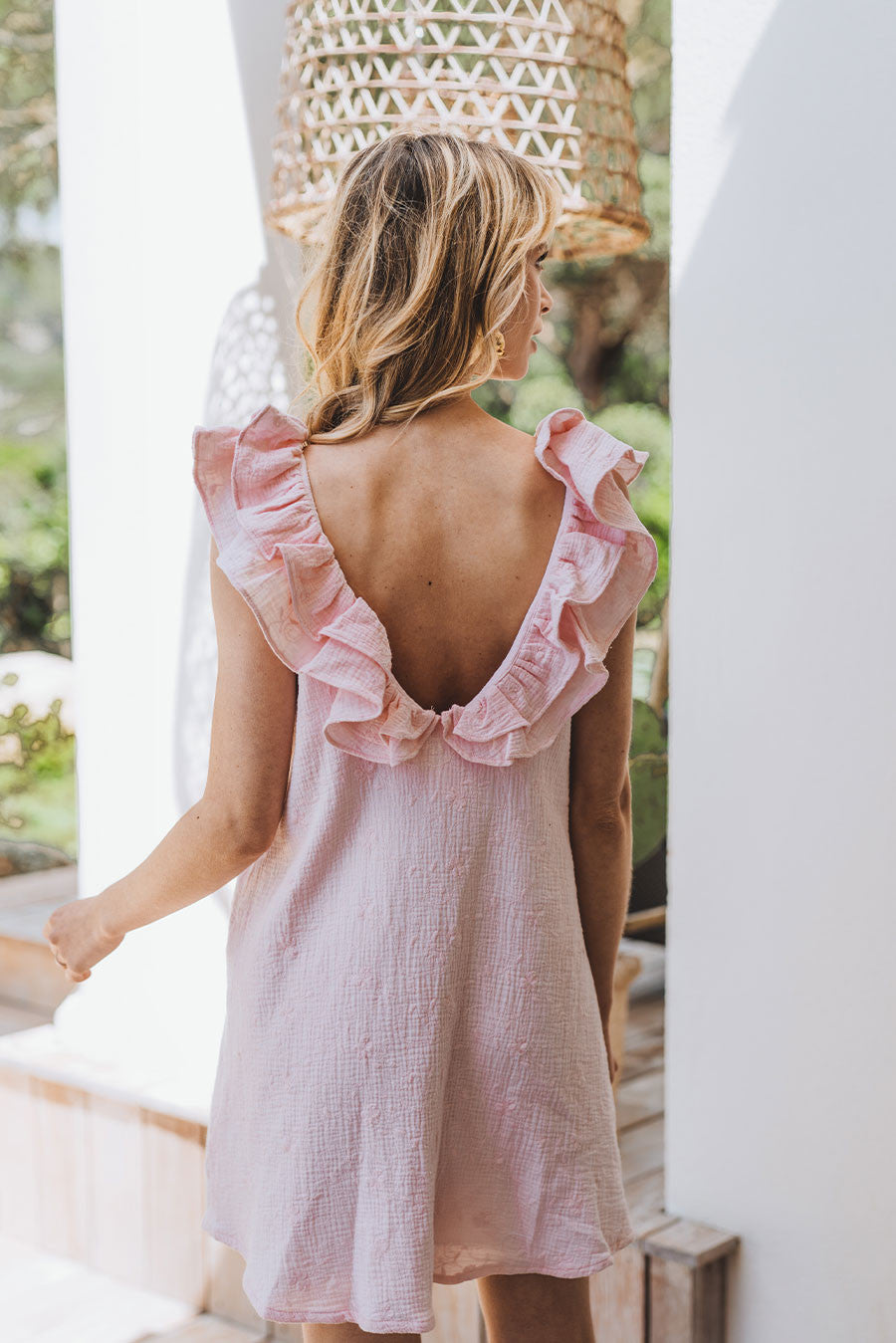 Robe Perla Rose Brodé