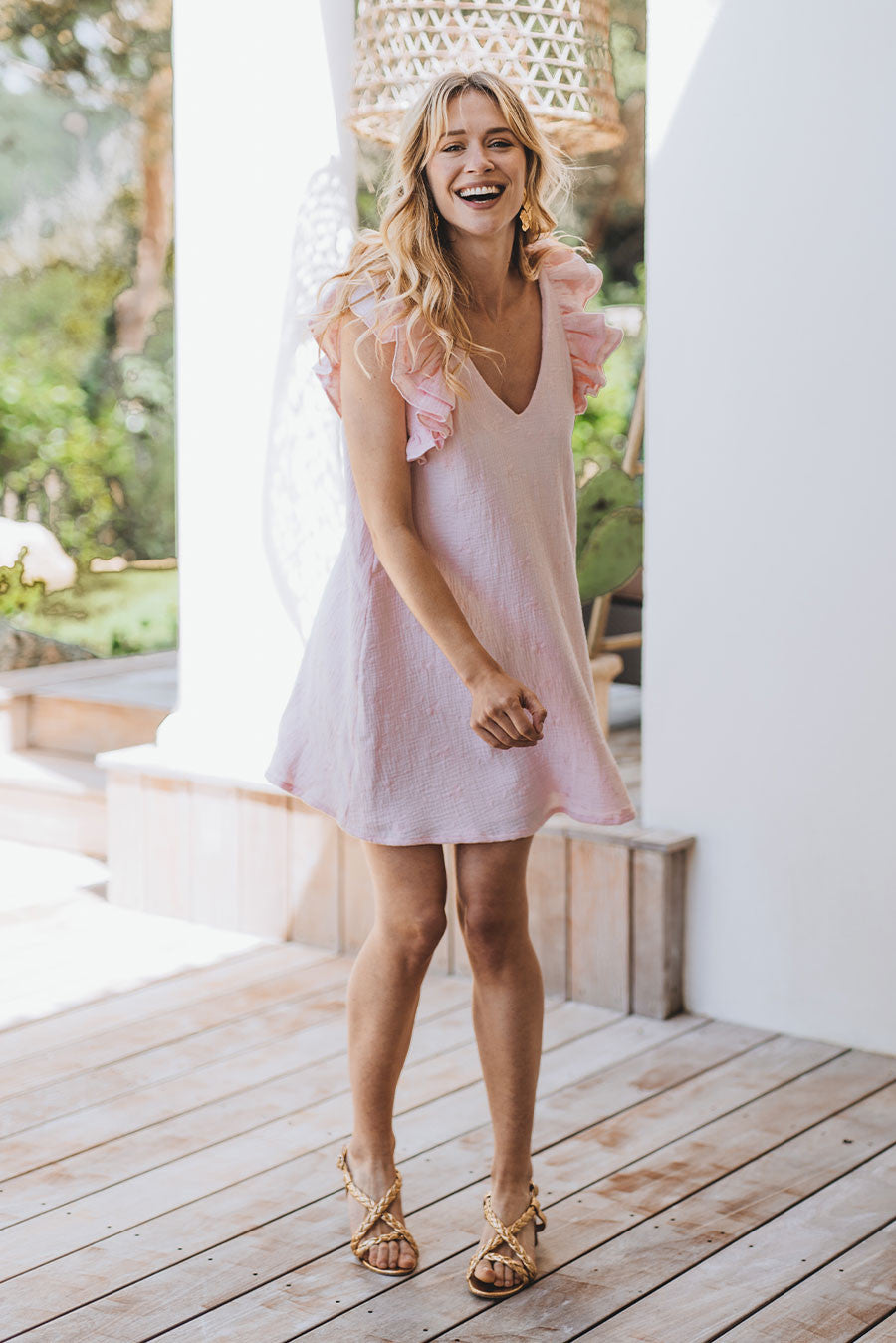 Robe Perla Rose Brodé