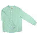 Chemise Col Mao Lange Vert Maxence - Enfant