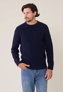 Louis Bleu Marine - Pull Homme En Laine Française