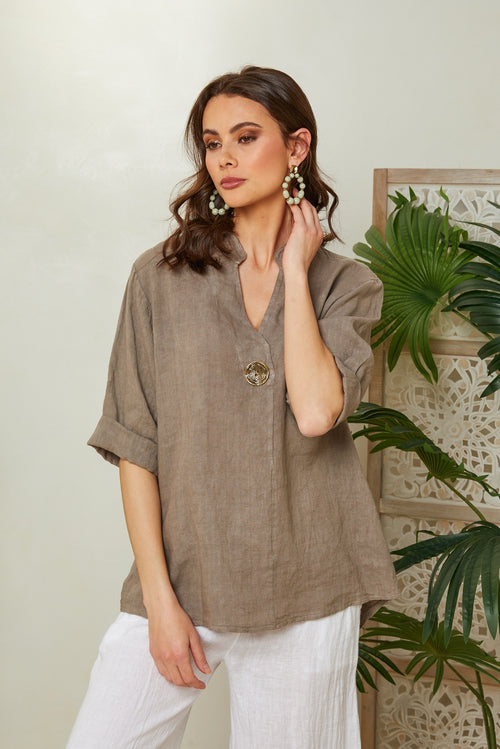 Top - Taupe - Femme
