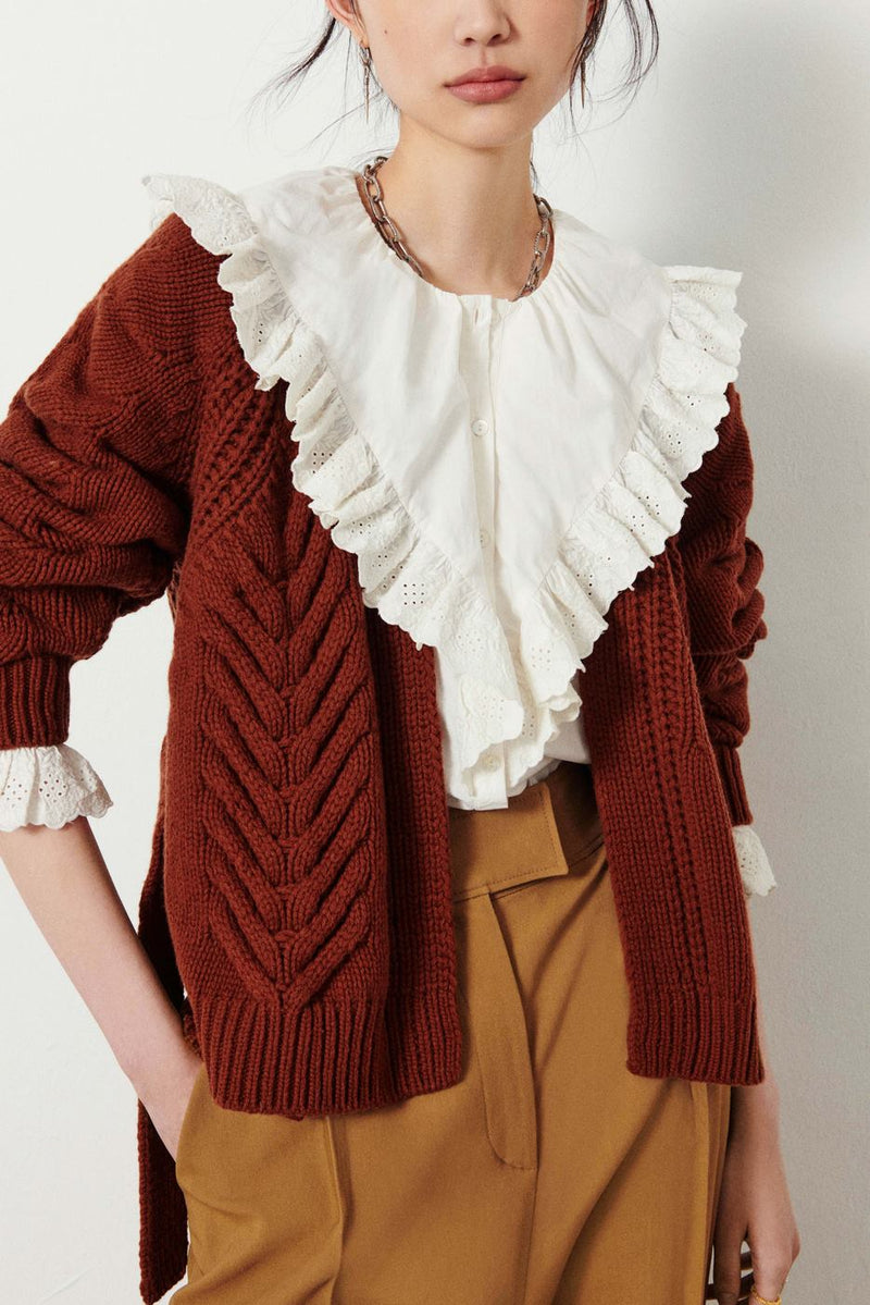 Cardigan Fausto - Marron - Femme