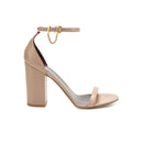 Valentino Tiny Chain Leather Sandals - Beige - Woman
