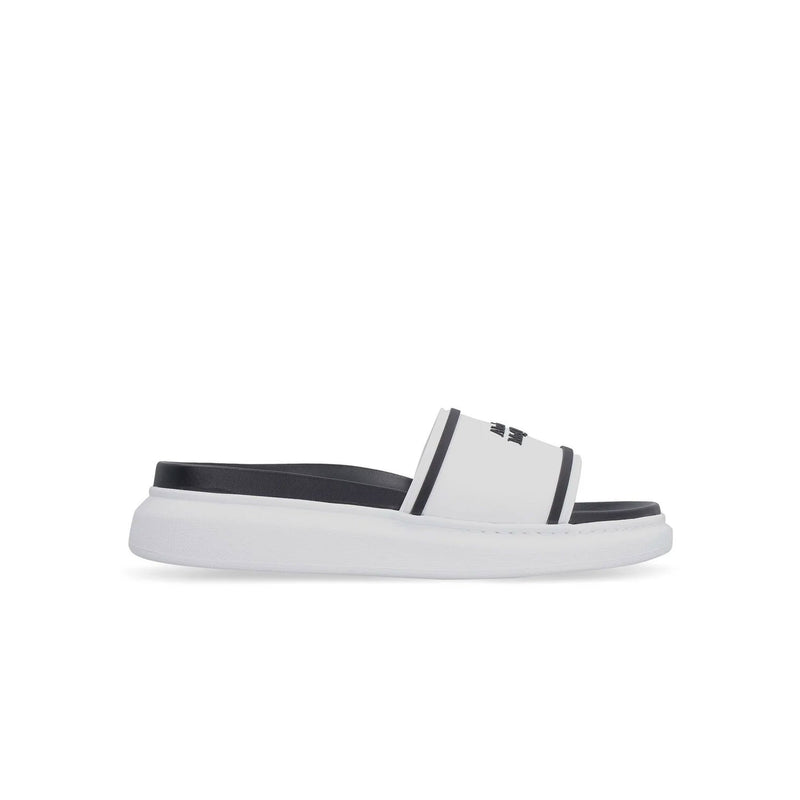 Chaussures Alexander Mcqueen Logo Slides - Blanc - Homme
