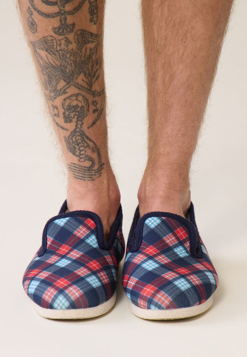 Pantoufles Tartan - Chaussons D'Intérieur En Laine