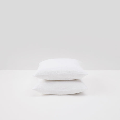 2 Washed Linen Pillowcases - Blanc - MOST - The Bradery