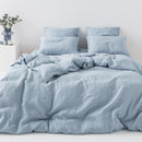 2 Washed Linen Pillowcases - Glacier - MOST - The Bradery