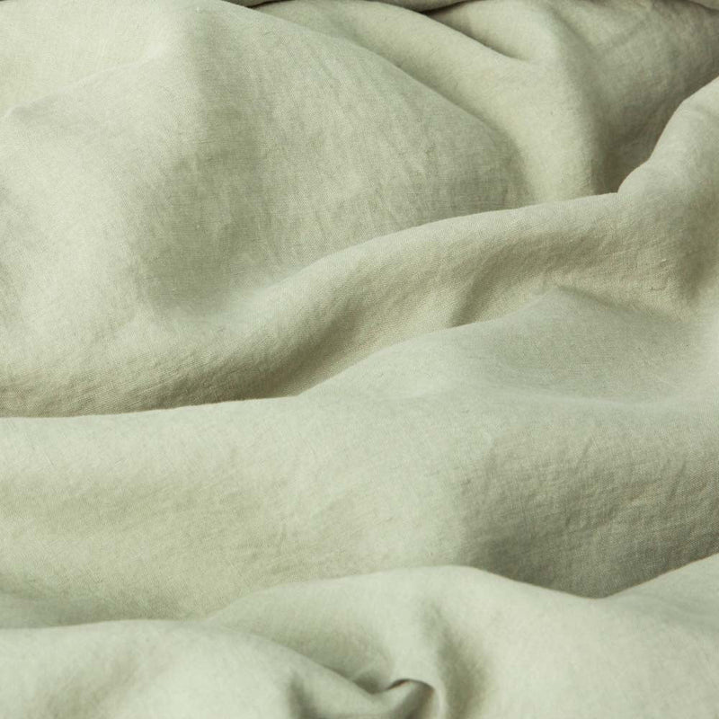 2 Washed Linen Pillowcases - Sage - MOST - The Bradery