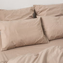 2 Washed Cotton Percale Pillowcases - Clay - MOST - The Bradery