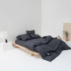 2 fundas de almohada de percal de algodón lavado - Grafito - MOST - The Bradery