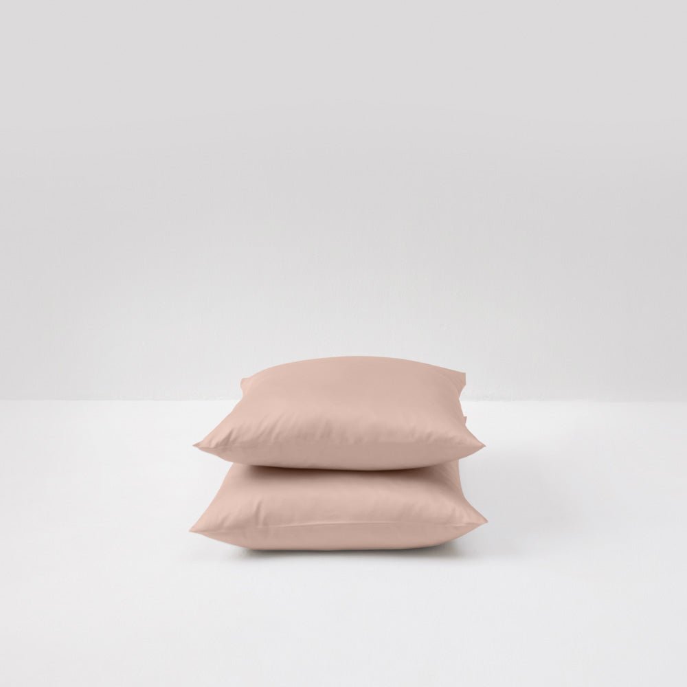2 fundas de almohada de satén de algodón - Arcilla - MOST - The Bradery