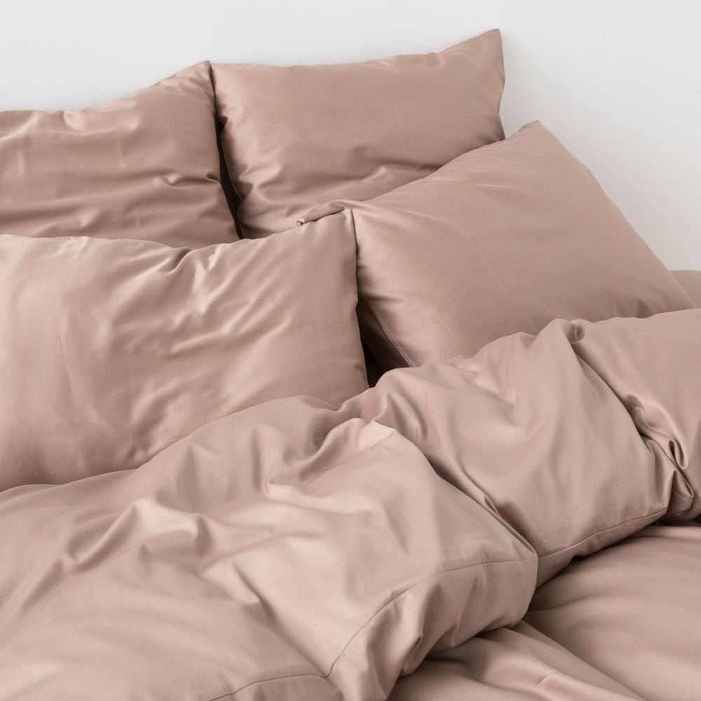 2 fundas de almohada de satén de algodón - Arcilla - MOST - The Bradery