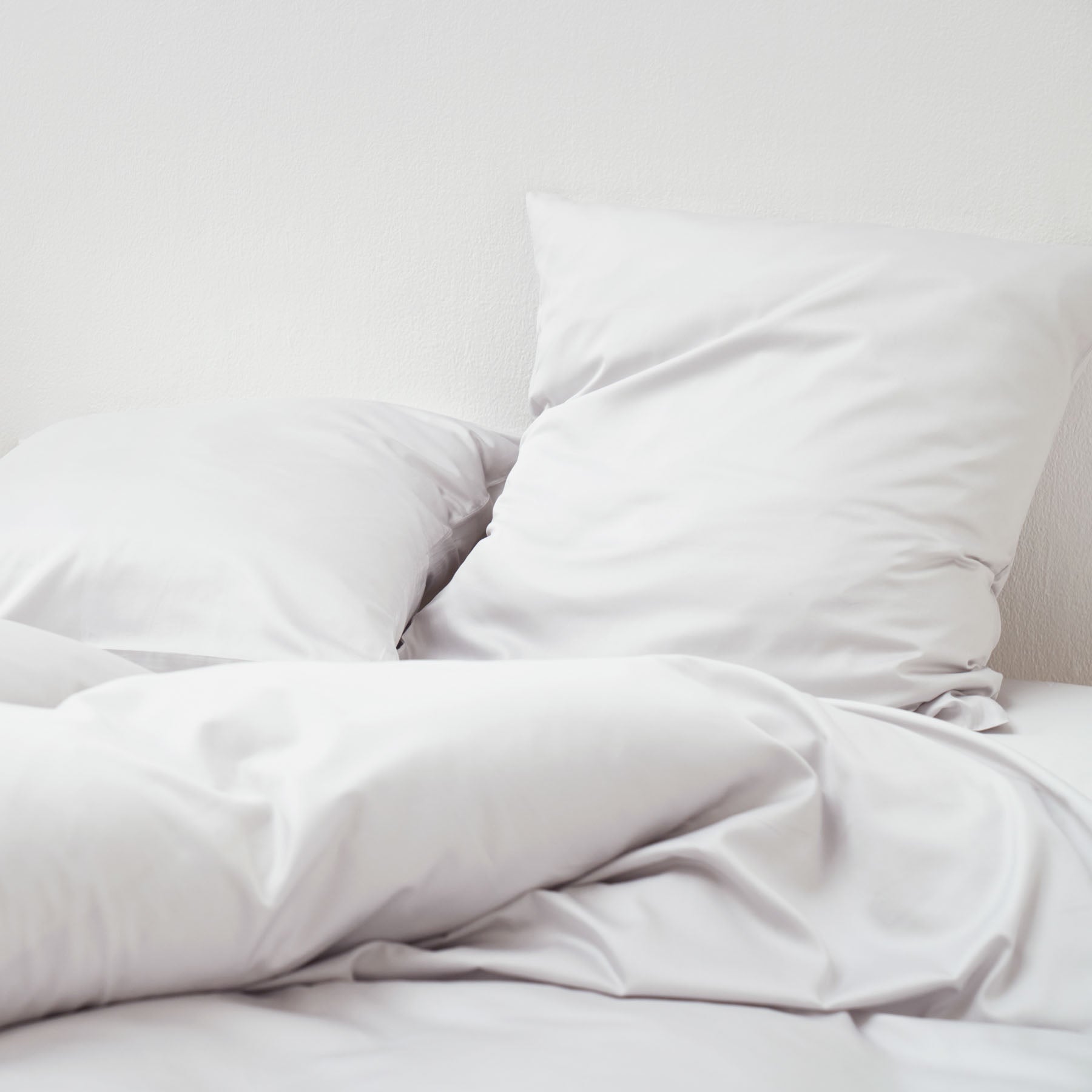 2 fundas de almohada de satén de algodón - Blanco - MOST - The Bradery