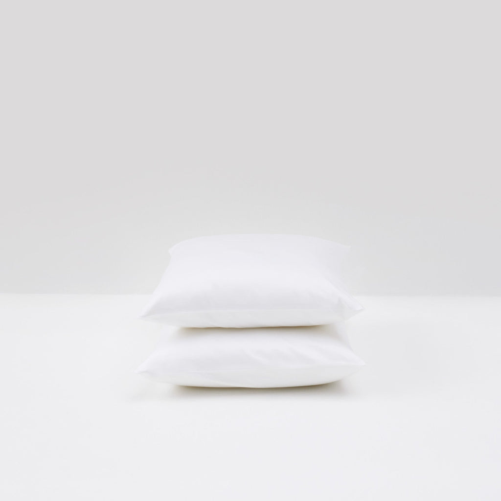 2 fundas de almohada de satén de algodón - Blanco - MOST - The Bradery