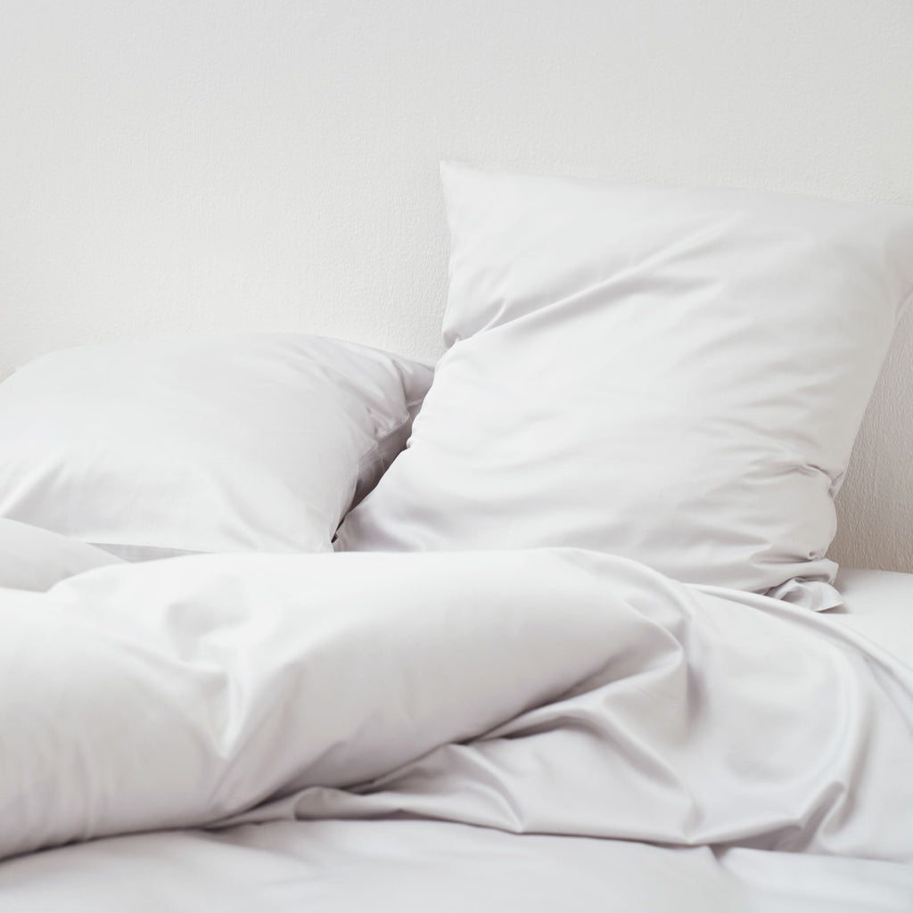 2 fundas de almohada de satén de algodón - Pebble - MOST - The Bradery