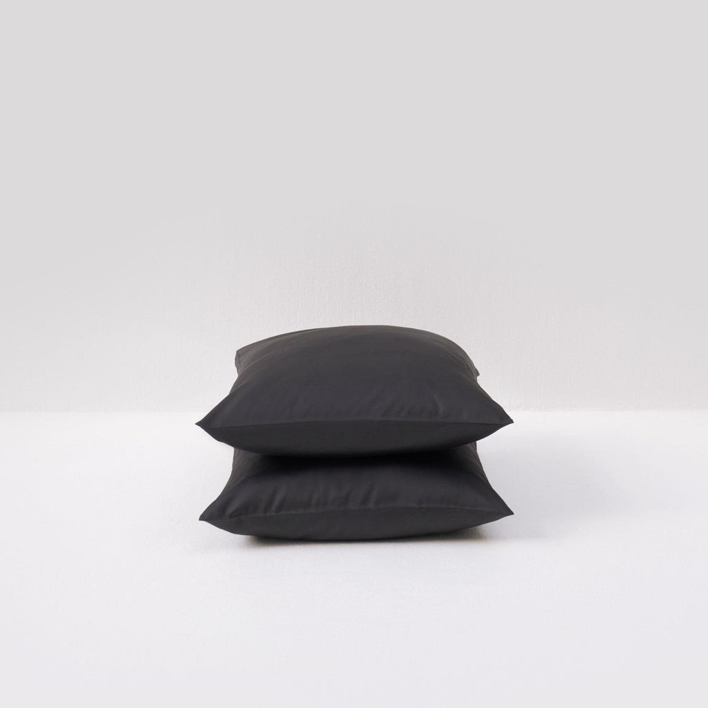 2 fundas de almohada de satén de algodón - Grafito - MOST - The Bradery