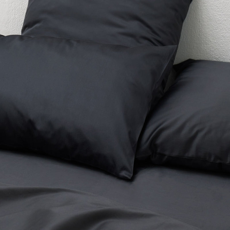 2 Satin Cotton Pillowcases - Graphite - MOST - The Bradery