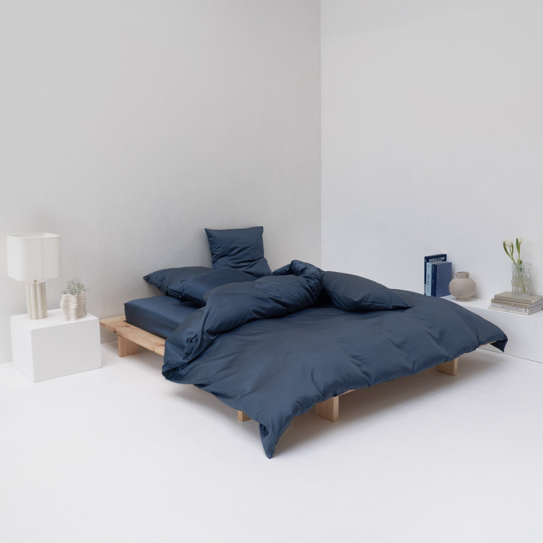 2 fundas de almohada de satén de algodón - Storm - MOST - The Bradery