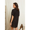 Autour Du Lin - Robe - Noir - Femme