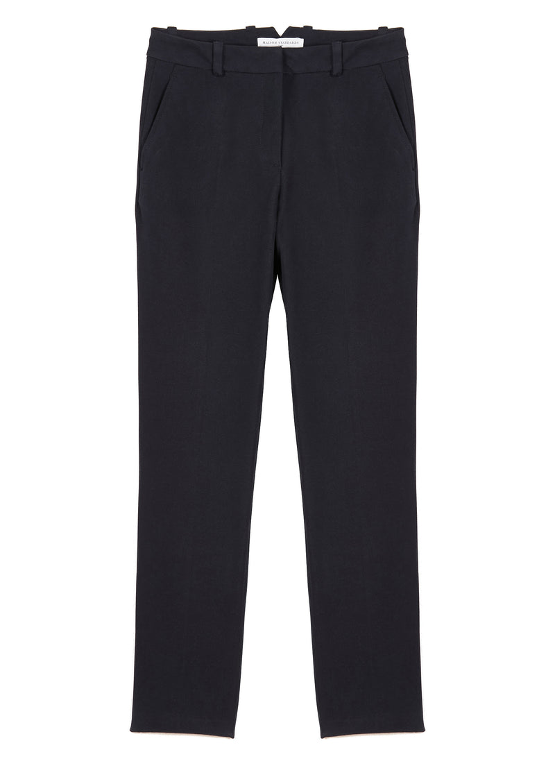 Maison Standards - Straight Stretch Pants - Navy - Woman