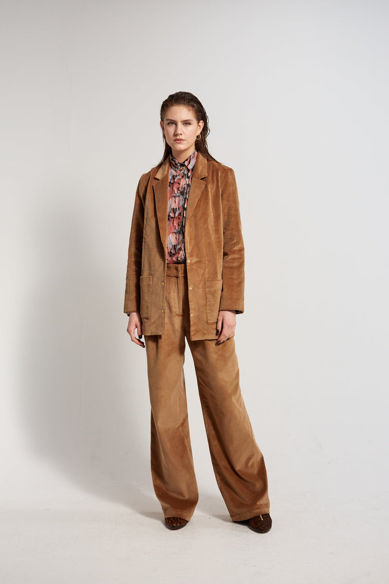 Blazer grande Sonny Crockett - Terciopelo caramelo