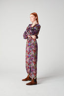 Purple Lichen Print Kelly Dress