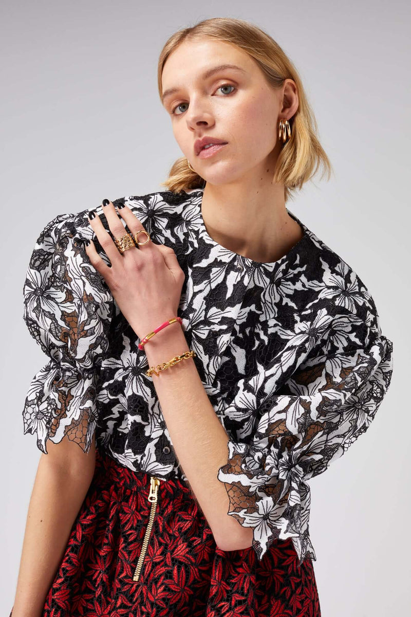 Beausserie shirt in Beluga lace | Heimstone