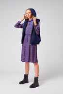 Pull Joseph En Laine Bleue Imprimé Léopard