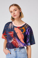 T-Shirt Dede À Imprimé Gorille Bleu