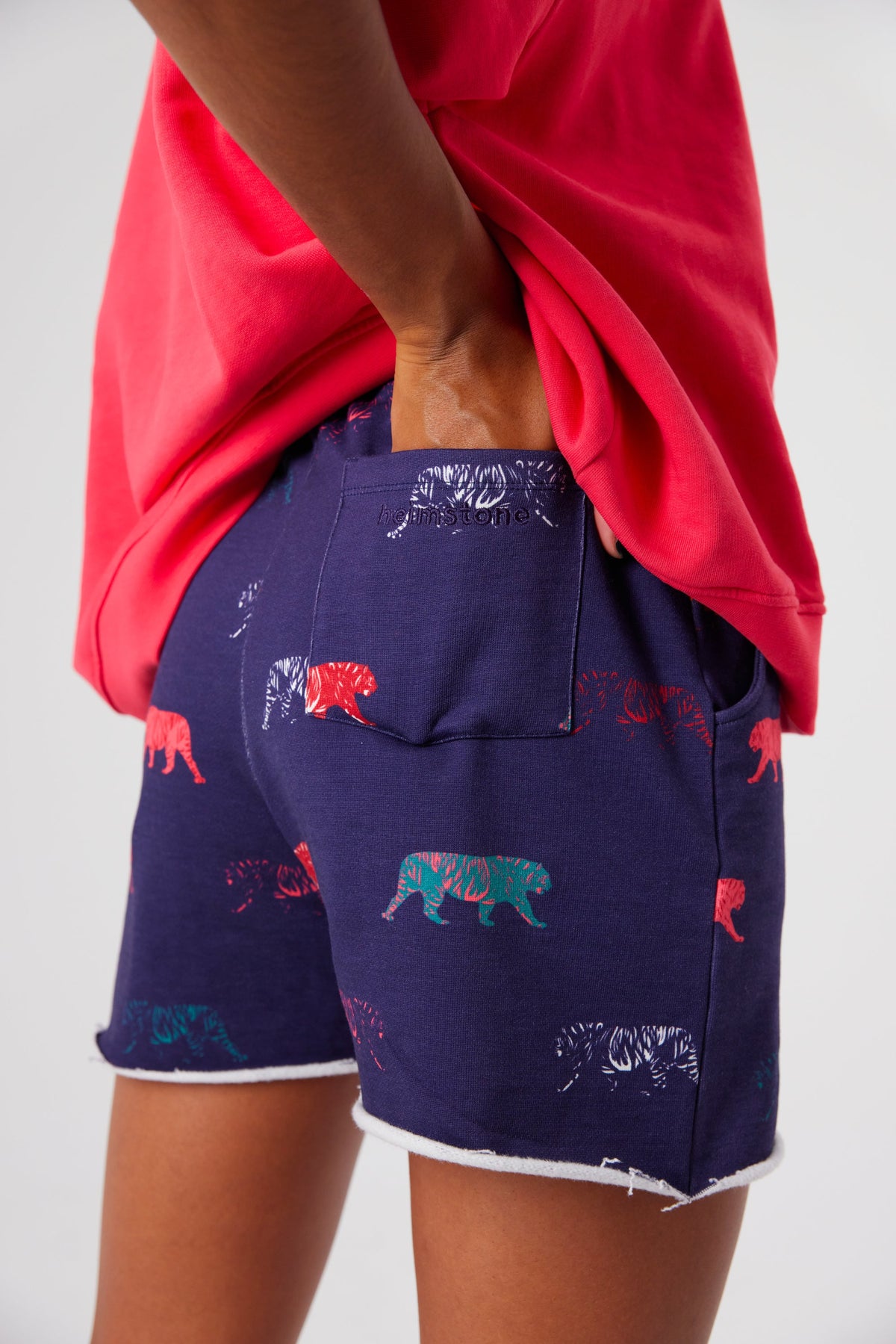 Bermuda Jen Van Fleece Met Tijgerprint