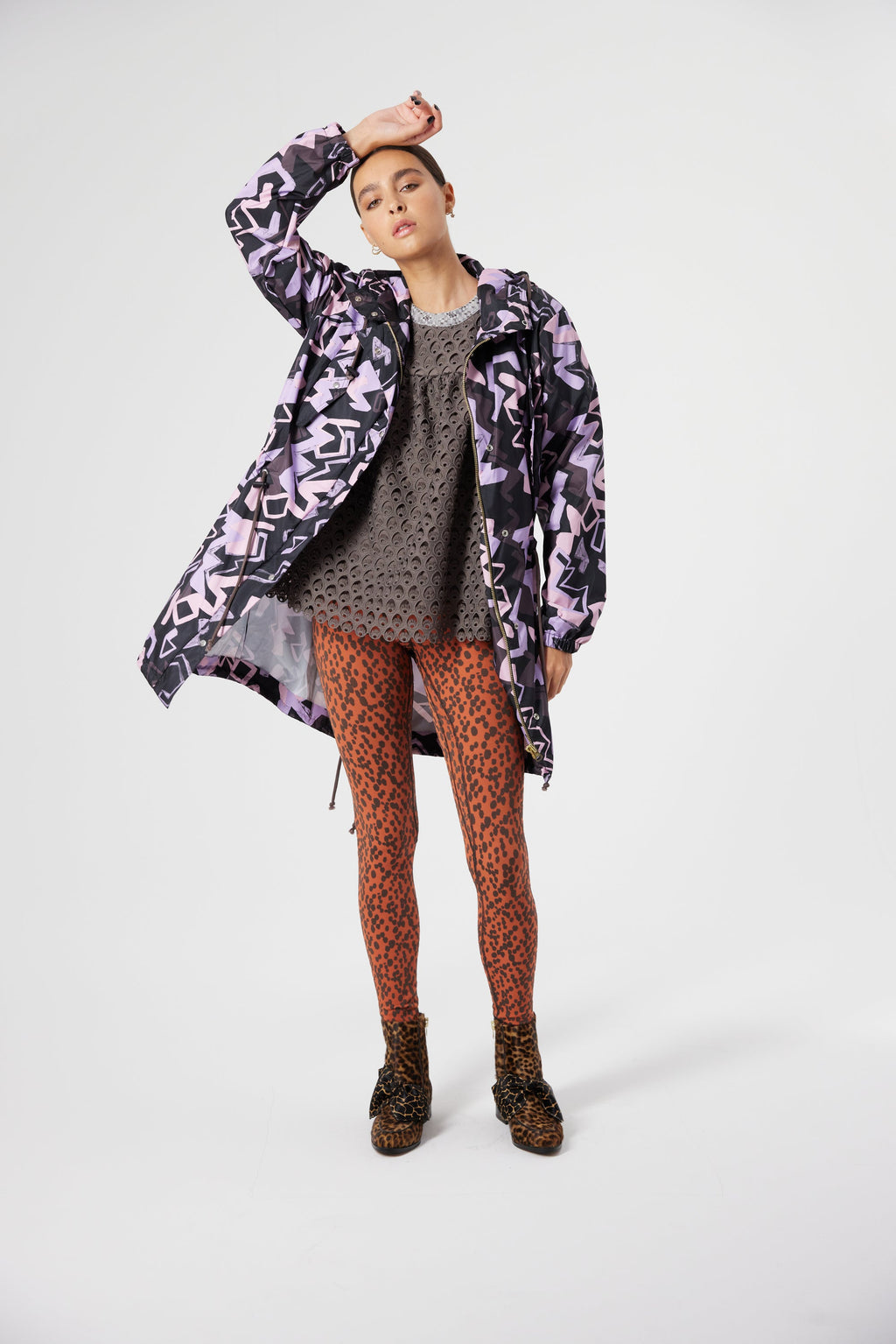 Onur Parka in Electric Print