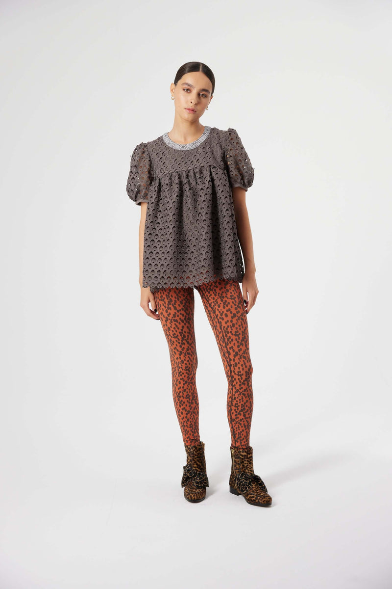 Blouse Gaya En Dentelle Charbon